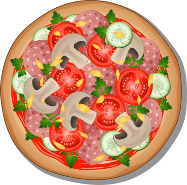 üzerine beyaz pizza