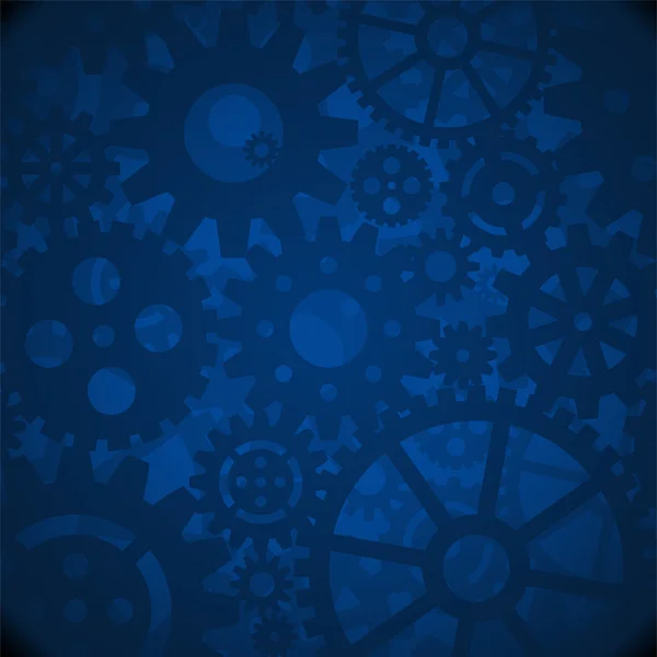 Blue Gears Фон — стоковый вектор