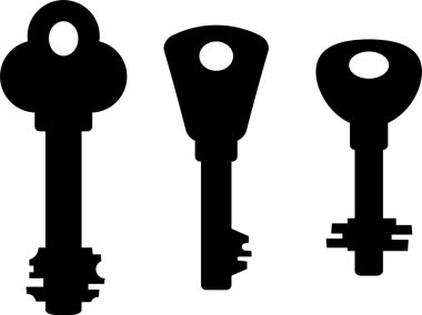 anahtarların Silhouettes