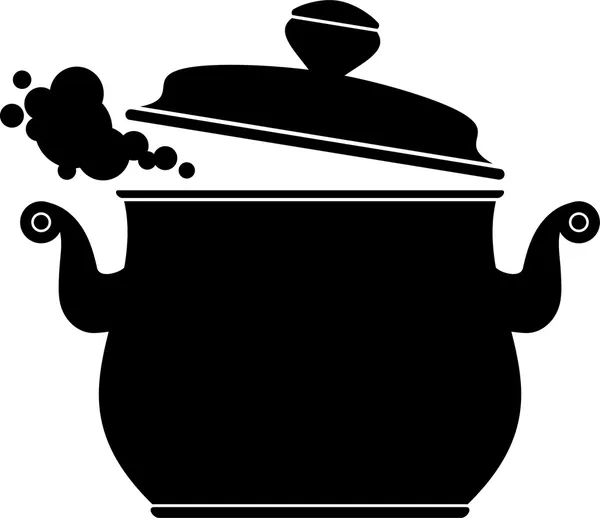 Cooking Pan (silhouette) — Stock Vector