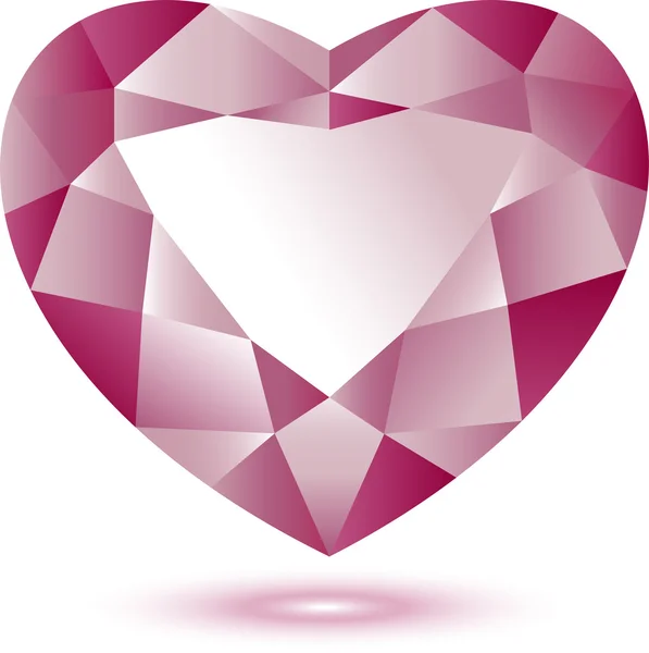 心脏的形状宝石 — 图库矢量图片