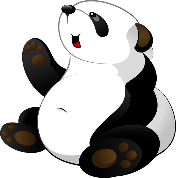 Little panda — Stock Vector