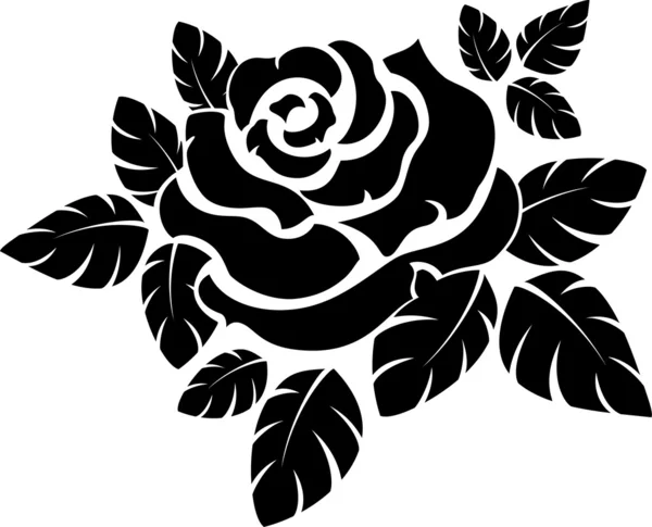 Silhouette rose — Image vectorielle