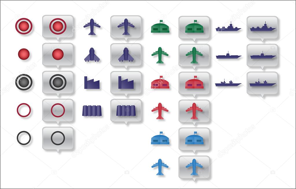 Military map icons