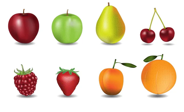 Ilustraciones de vectores de fruta — Vector de stock