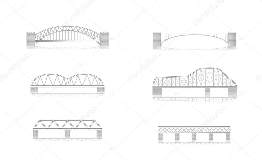 Bridge vector illustrations