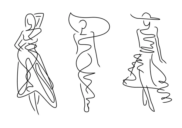 Poses de croquis de mode — Image vectorielle