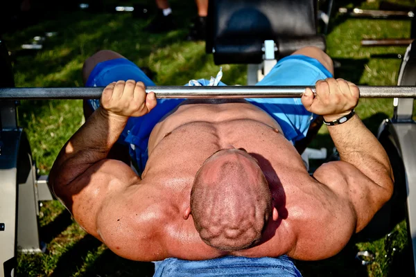 Bodybuilder training — Stock Photo, Image