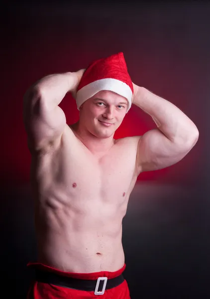 Muscular Papá Noel — Foto de Stock