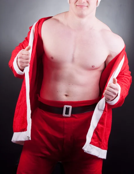 Babbo Natale muscolare — Foto Stock