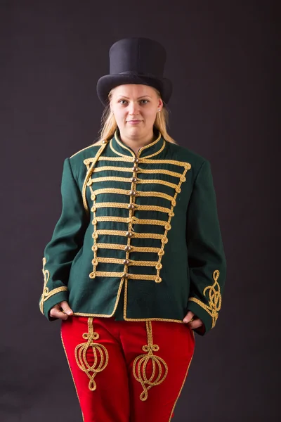 Hungarian hussar woman — Stock Photo, Image