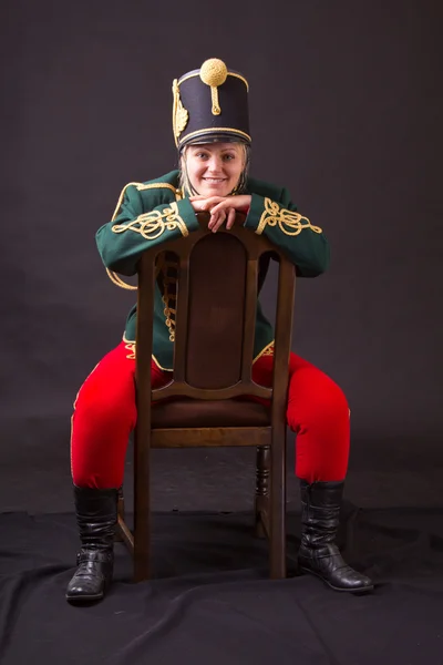 Húngaro hussar mulher — Fotografia de Stock