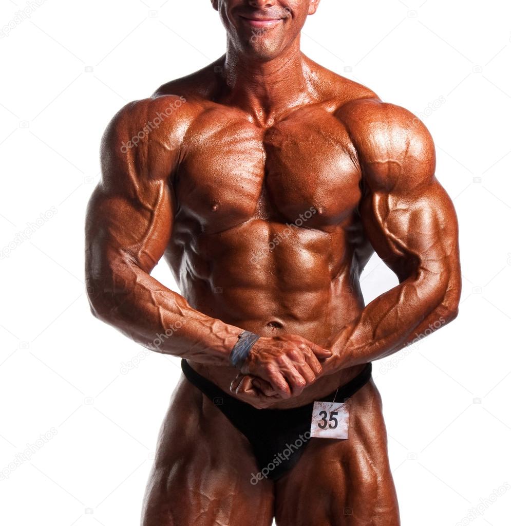 Bodybuilders posing