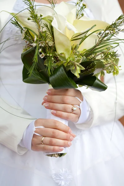 Bride with bouquet Stock Image