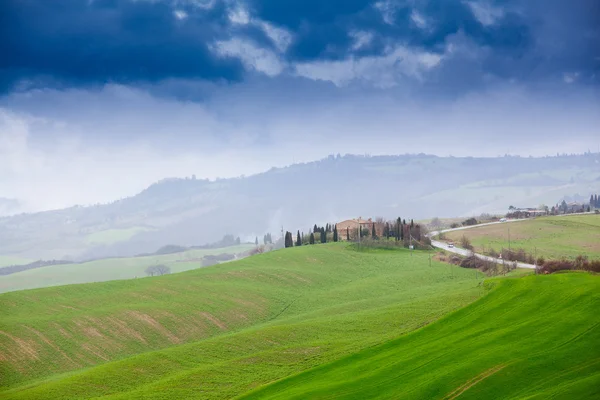 Paisaje típico toscano en Italia —  Fotos de Stock