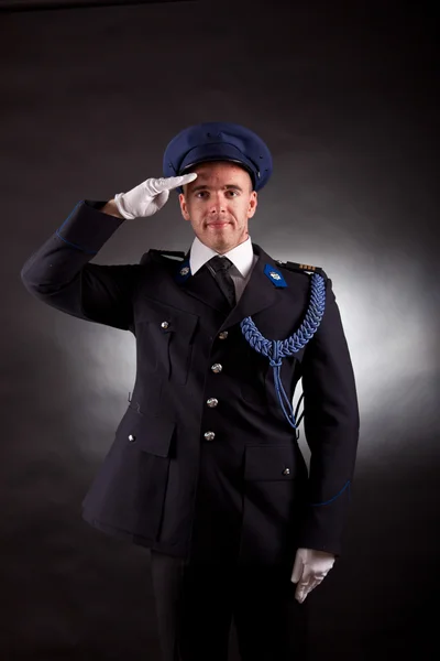 Elegante soldado con uniforme — Foto de Stock