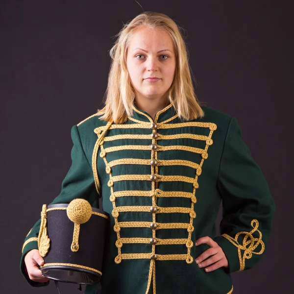 Hungarian hussar woman — Stock Photo, Image