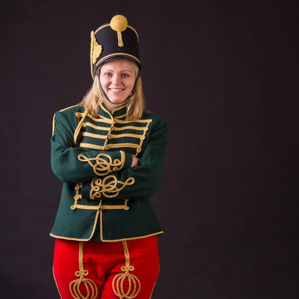 Hungarian hussar woman — Stock Photo, Image