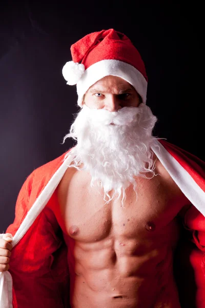Мышечный Санта-Клаус — стоковое фото