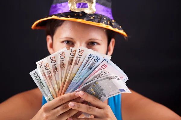 Heks Toon geld — Stockfoto