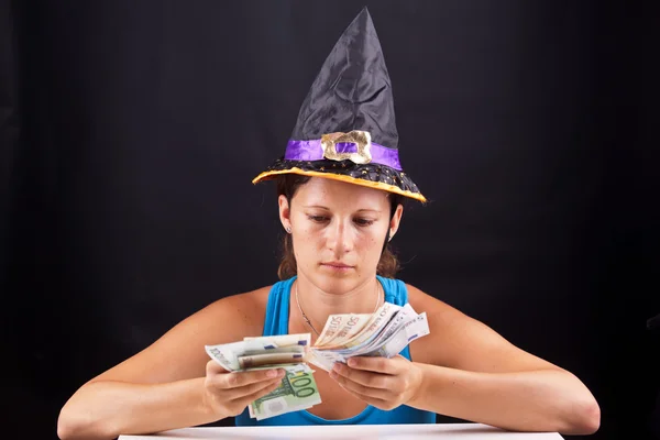 Witch show money — Stock Photo, Image