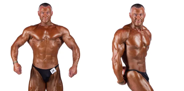 Bodybuilder böjning — Stockfoto