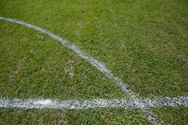 Piłka nożna pole trawa — Zdjęcie stockowe