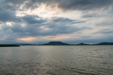 beautiful panorama with lake Balaton and Badacsony