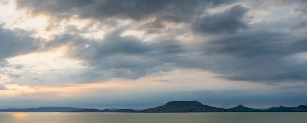 Beautiful Panorama Lake Balaton Badacsony — 图库照片