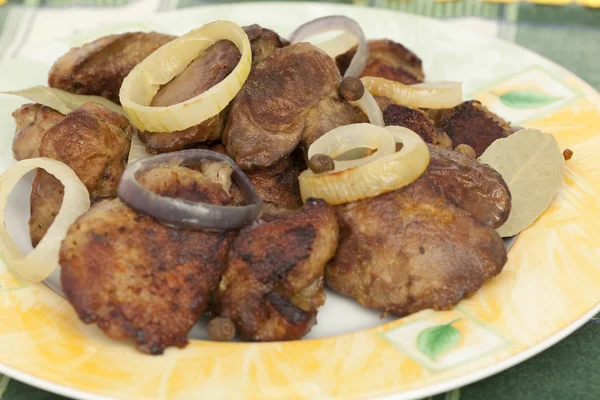 Liver with chicken — Stock Photo, Image