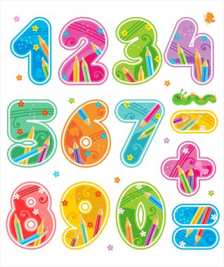Decorated numbers, see also corresponding ABC set