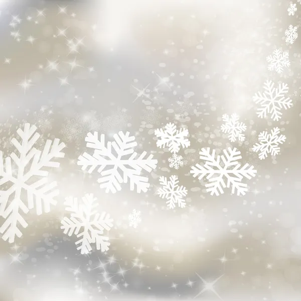 クリスマスの背景。抽象的な冬とデザインを受けてスノーフレーク — ストックベクタ