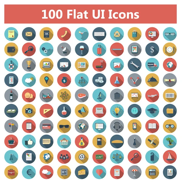 Set of modern icons in flat design Royalty Free Stock Illustrations