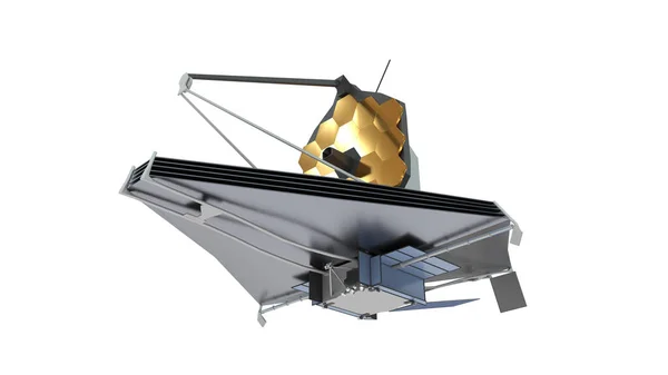 James Webb Space Telescope Λευκό Φόντο Απόδοση — Φωτογραφία Αρχείου