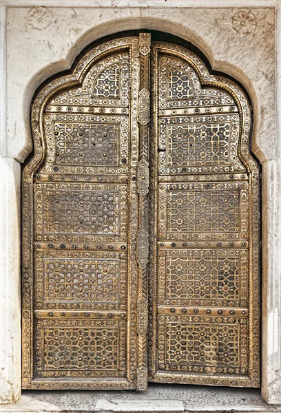 Παλιά χρυσό πόρτες της το hawa mahal. — Φωτογραφία Αρχείου