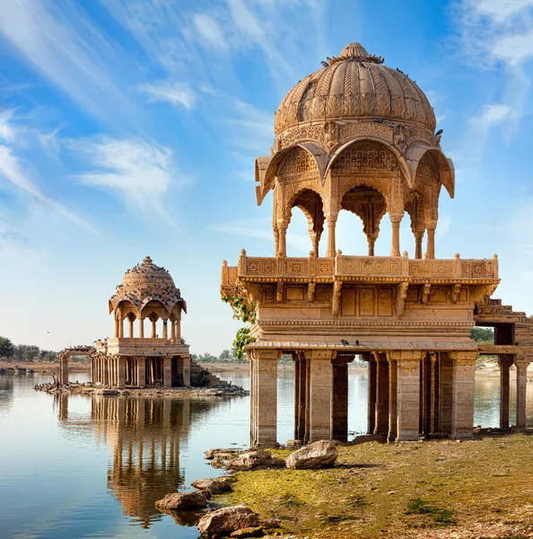 Gadi Sagar (Gadisar), Jaisalmer, Rajasthan, Índia, Ásia Fotos De Bancos De Imagens