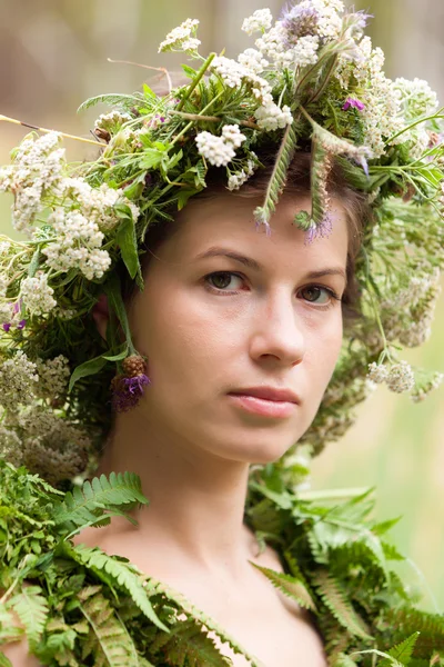 Flores Mujer Corona — Foto de Stock