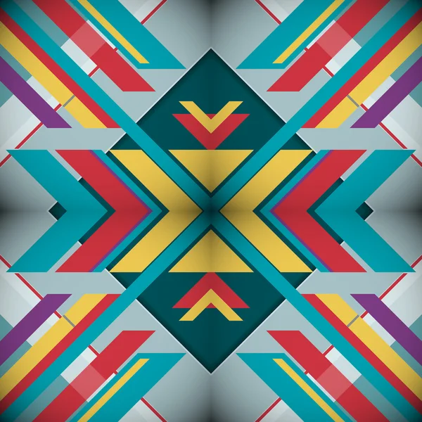 Kaleidoskop geometrischer abstrakter Vektorhintergrund | eps10 design — Stockvektor