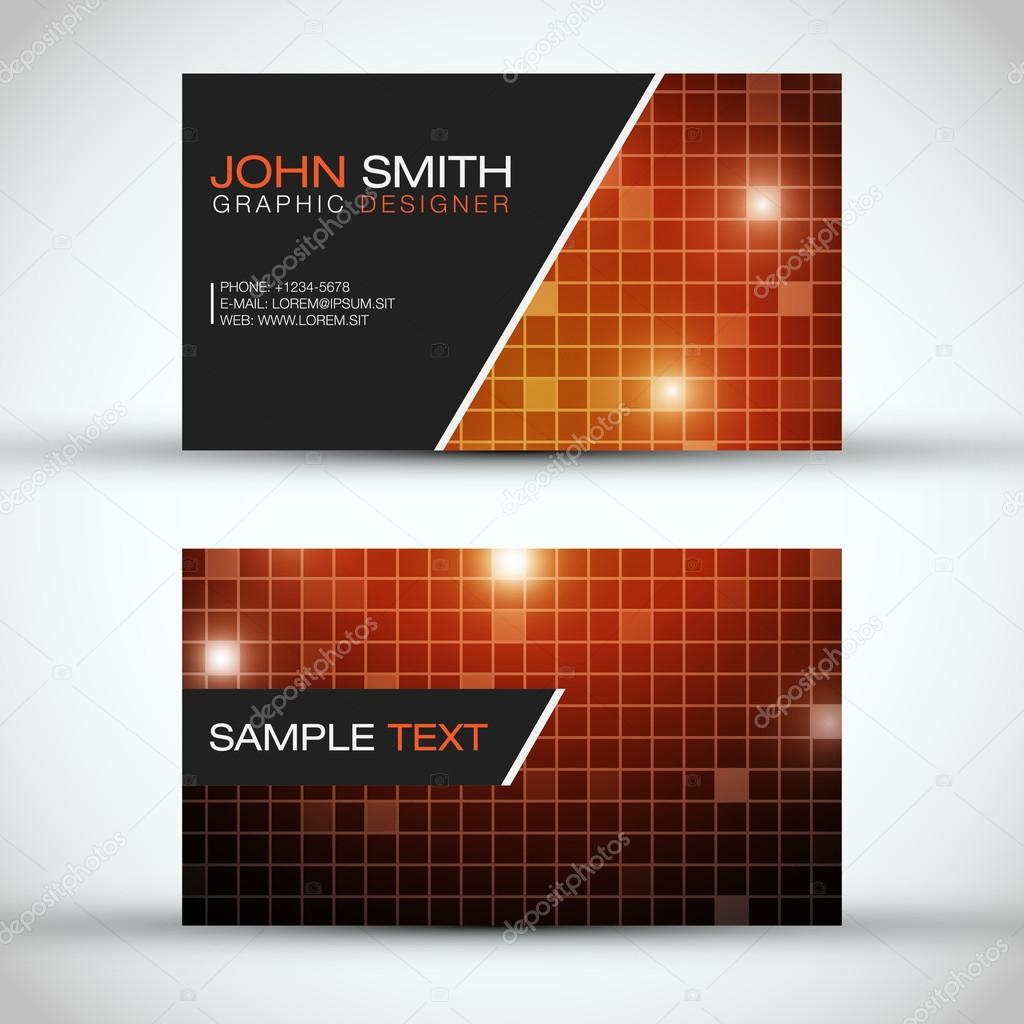 Orange Modern Business Card Set | EPS10 Vector Design
