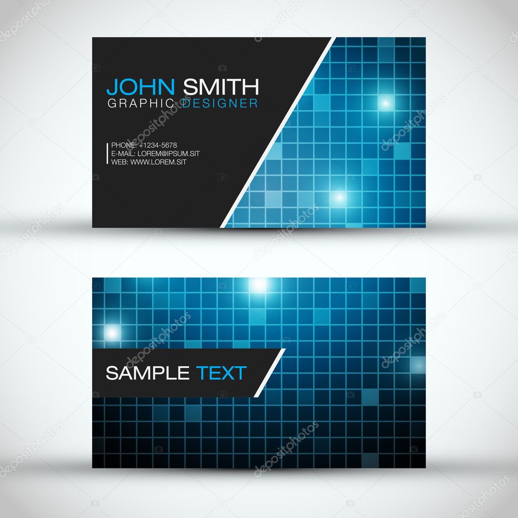 Blue Modern Business Card Set | EPS10 Vector Design