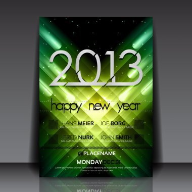 2013 yeni yıl vektör flyer şablonu