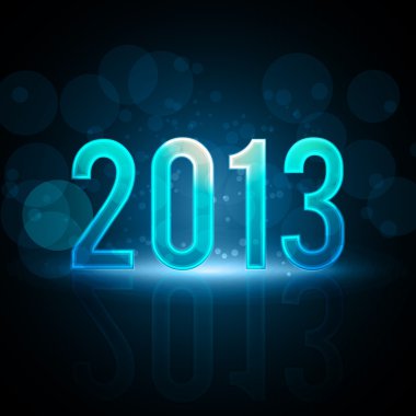 mutlu yeni yıl 2013 mesaj neon arka plan eps10 vektör çizim