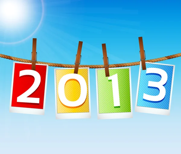 2013, nieuwe jaar vooravond, wenskaart vector — Stockvector