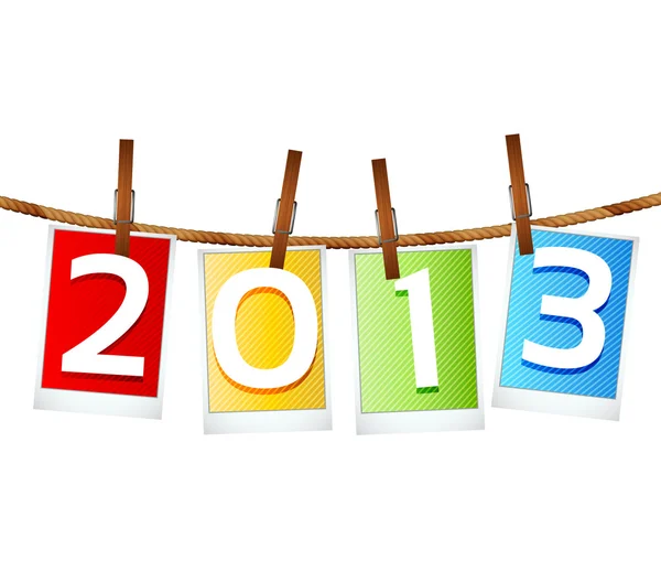 2013 véspera de Ano Novo cartão de vetor de saudação —  Vetores de Stock