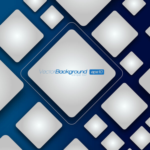 3D блестящие округлые квадраты на темном фоне EPS10 Векторная иллюстрация
