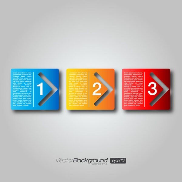 Векторный дизайн коробок со стрелками
