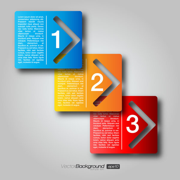 Векторный дизайн коробок со стрелками
