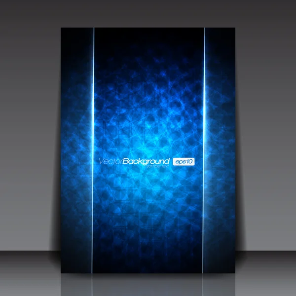 Flyer abstrait moderne à vecteur bleu pour vous — Image vectorielle
