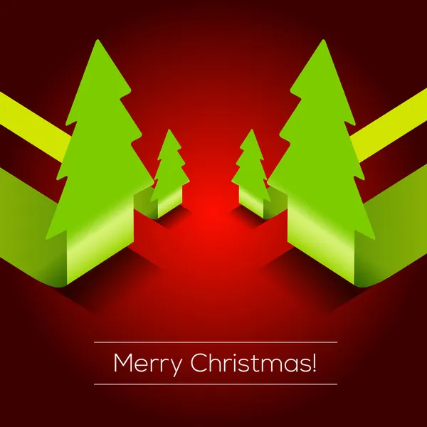 3D-kerstboom vector achtergrond | Eps10 Design — Stockvector