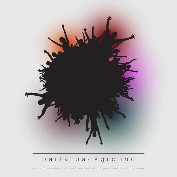 EPS10 Party Vector Background - Dancing Young — Stok Vektör